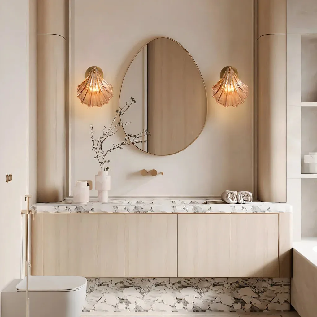 Vale shell wall lights used as decorative wall accents