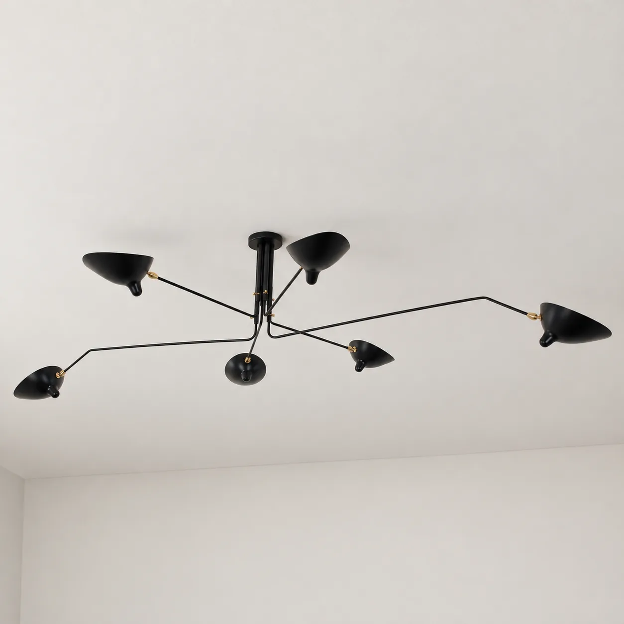 6 heads Dia220 cm H65 cm black pale ceiling studio