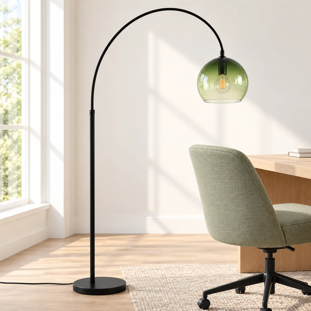 Floor lamp in a study