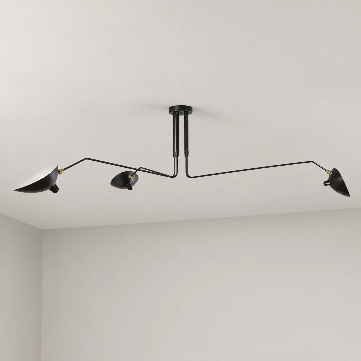 Black 3 heads L150 cm ceiling studio