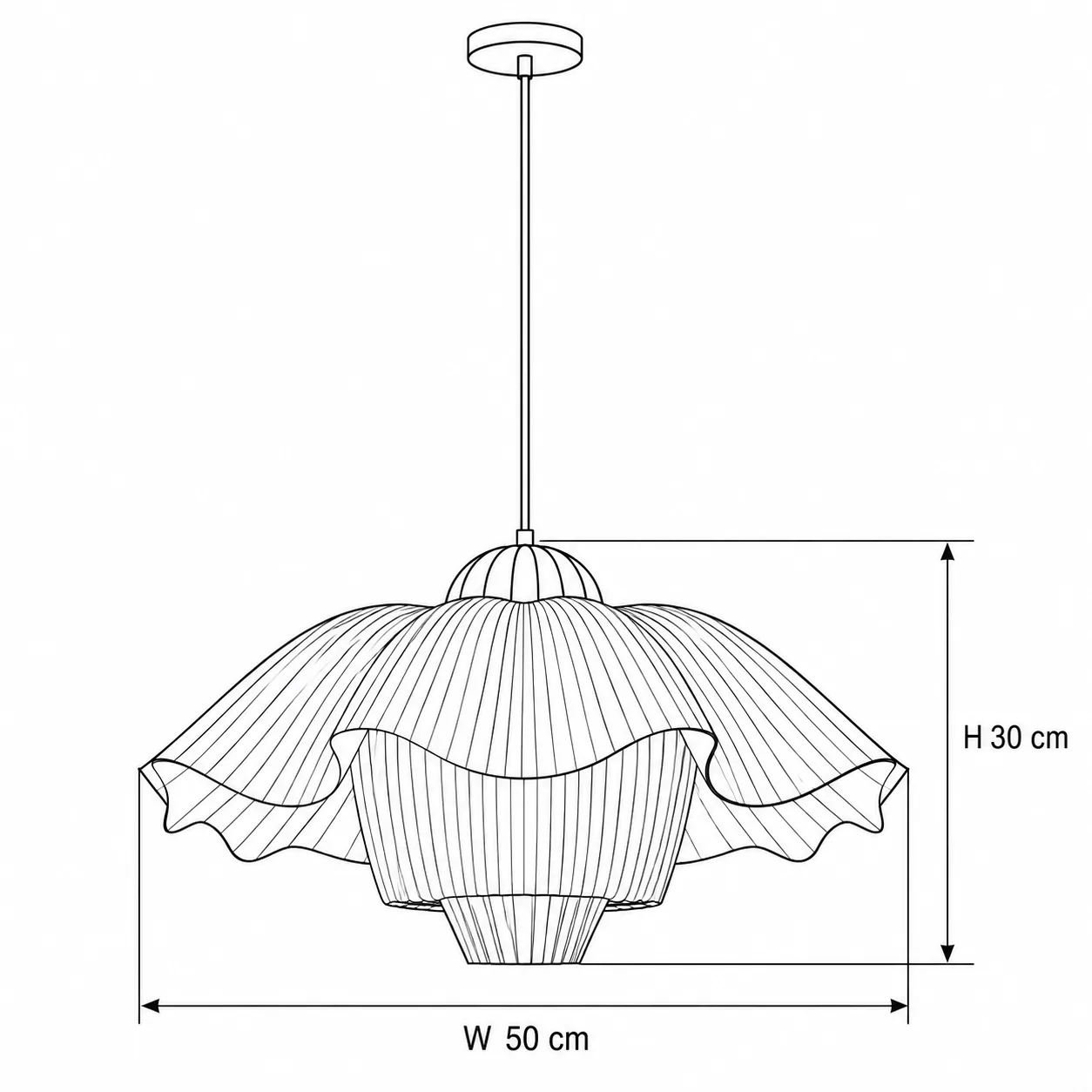 W 50 cm, H 30 cm