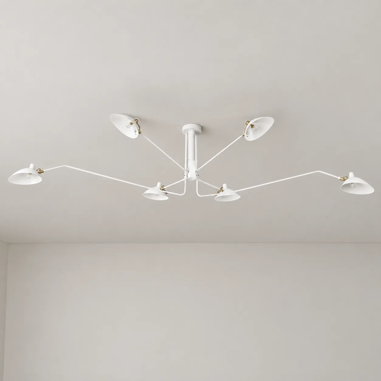 6 heads Dia220 cm H65 cm white pale ceiling studio