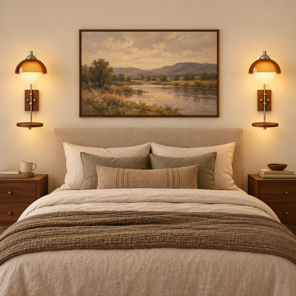 Type B lights beside a bed