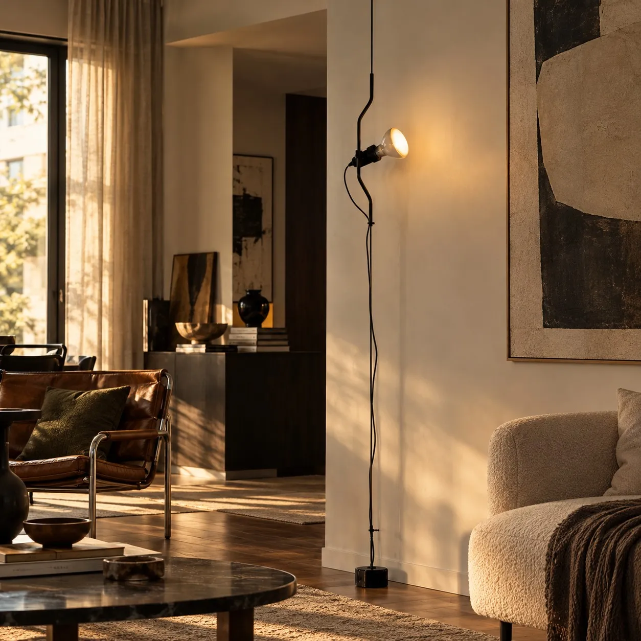 Directional E27 floor lamp socket