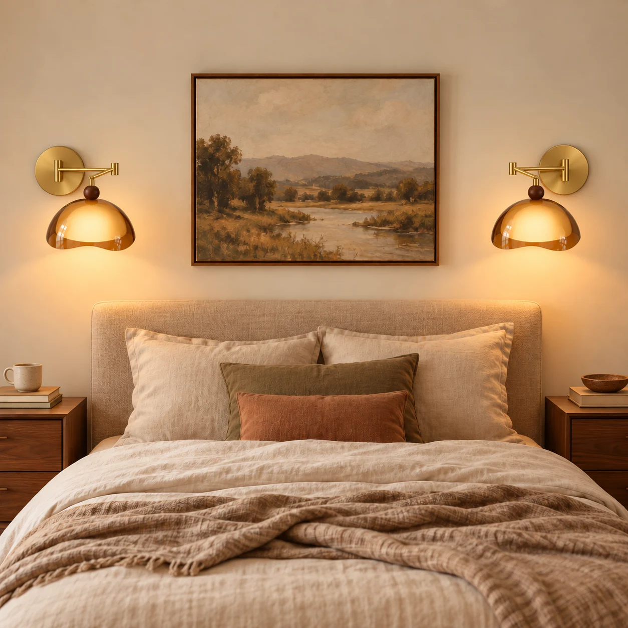 Type C lights beside a bed
