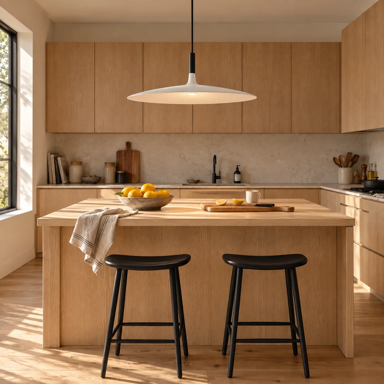 Matt white kitchen
