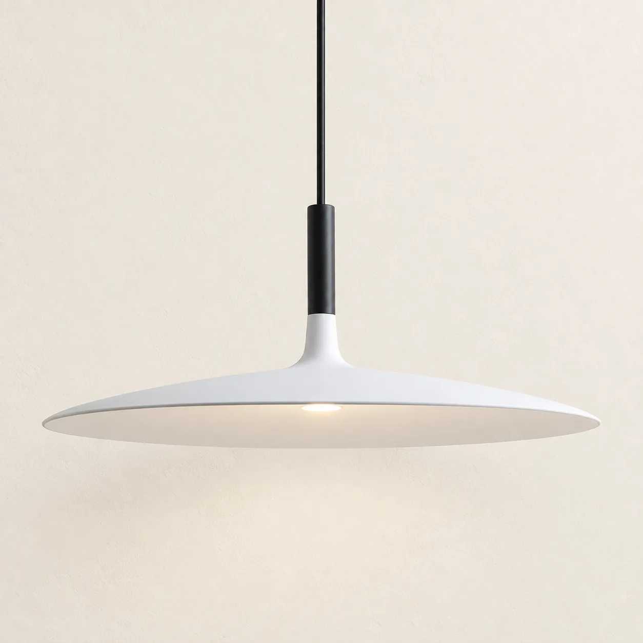 Matt white finish