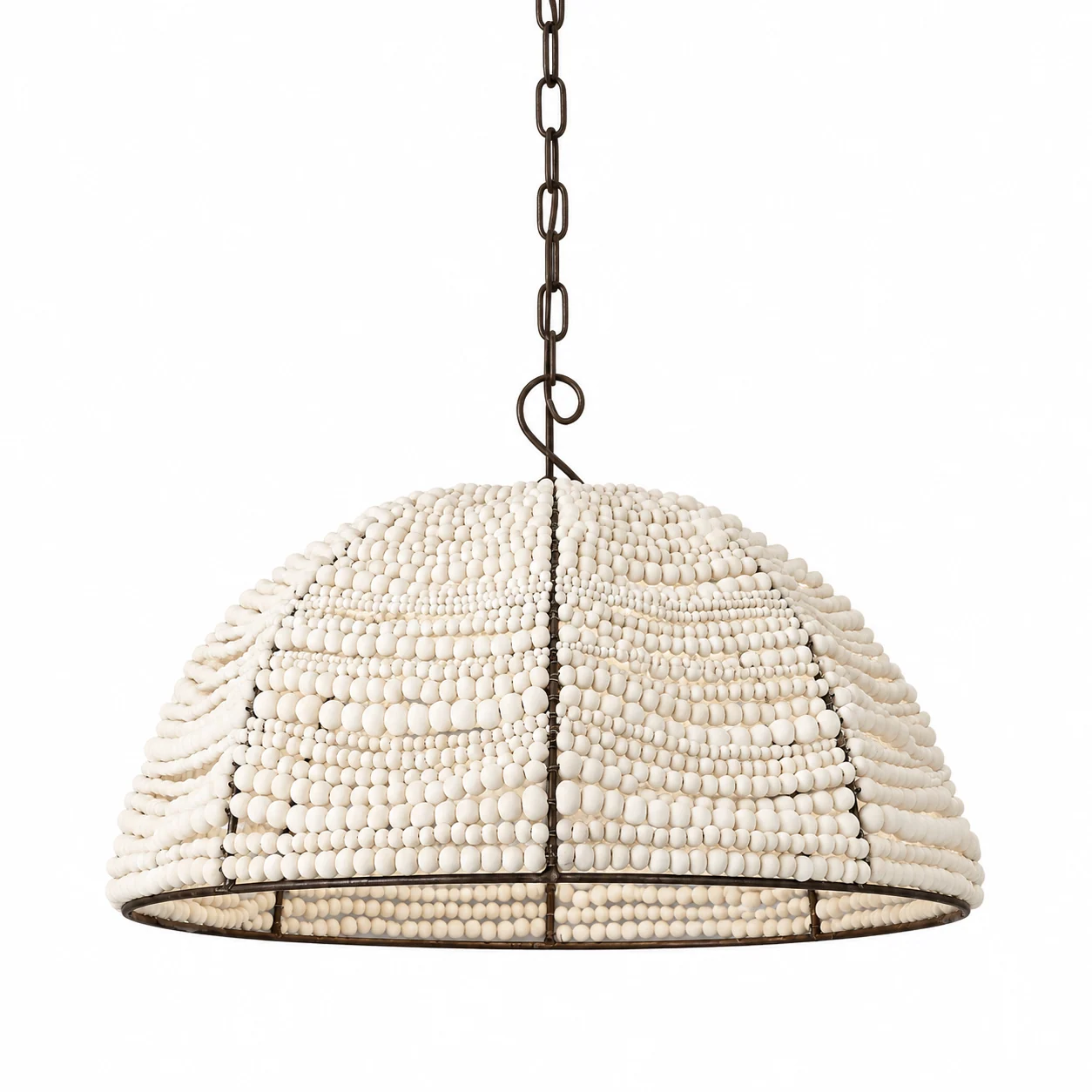 Vera Vintage Beaded Wood Chandelier — identity
