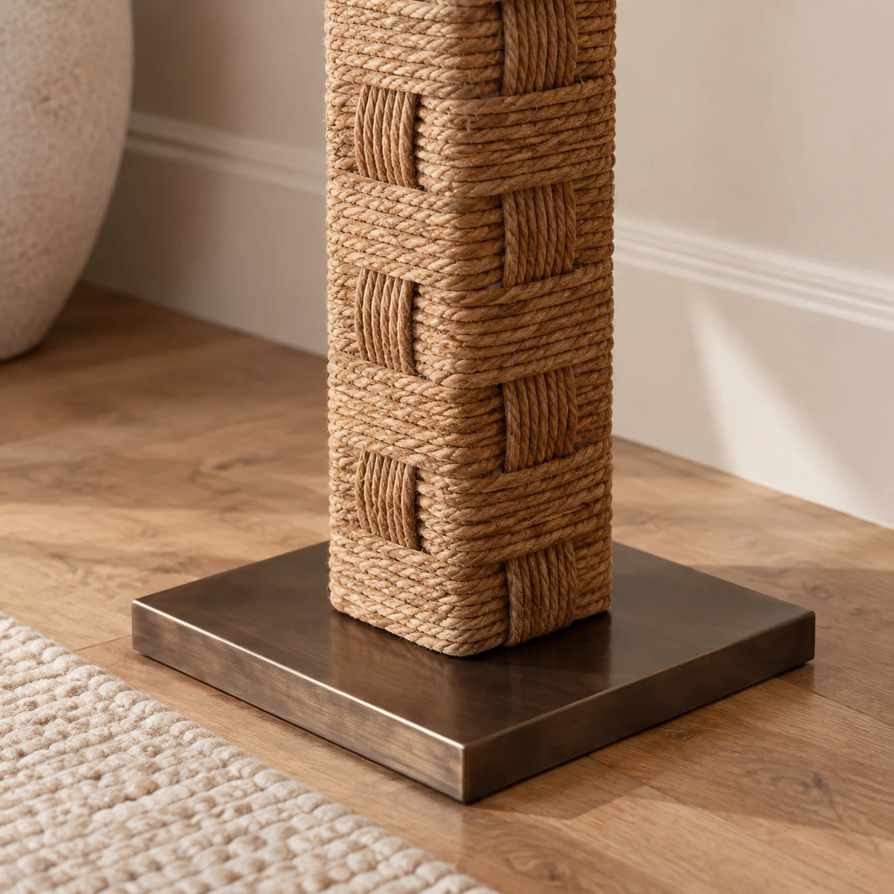 Avery French 1-Light Wood Floor Lamp — detail