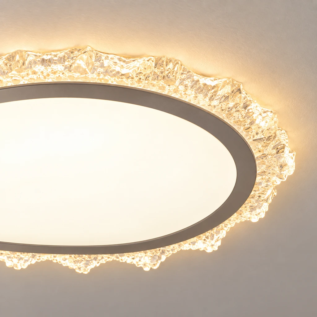 Close detail of direct flush-mount ceiling contact