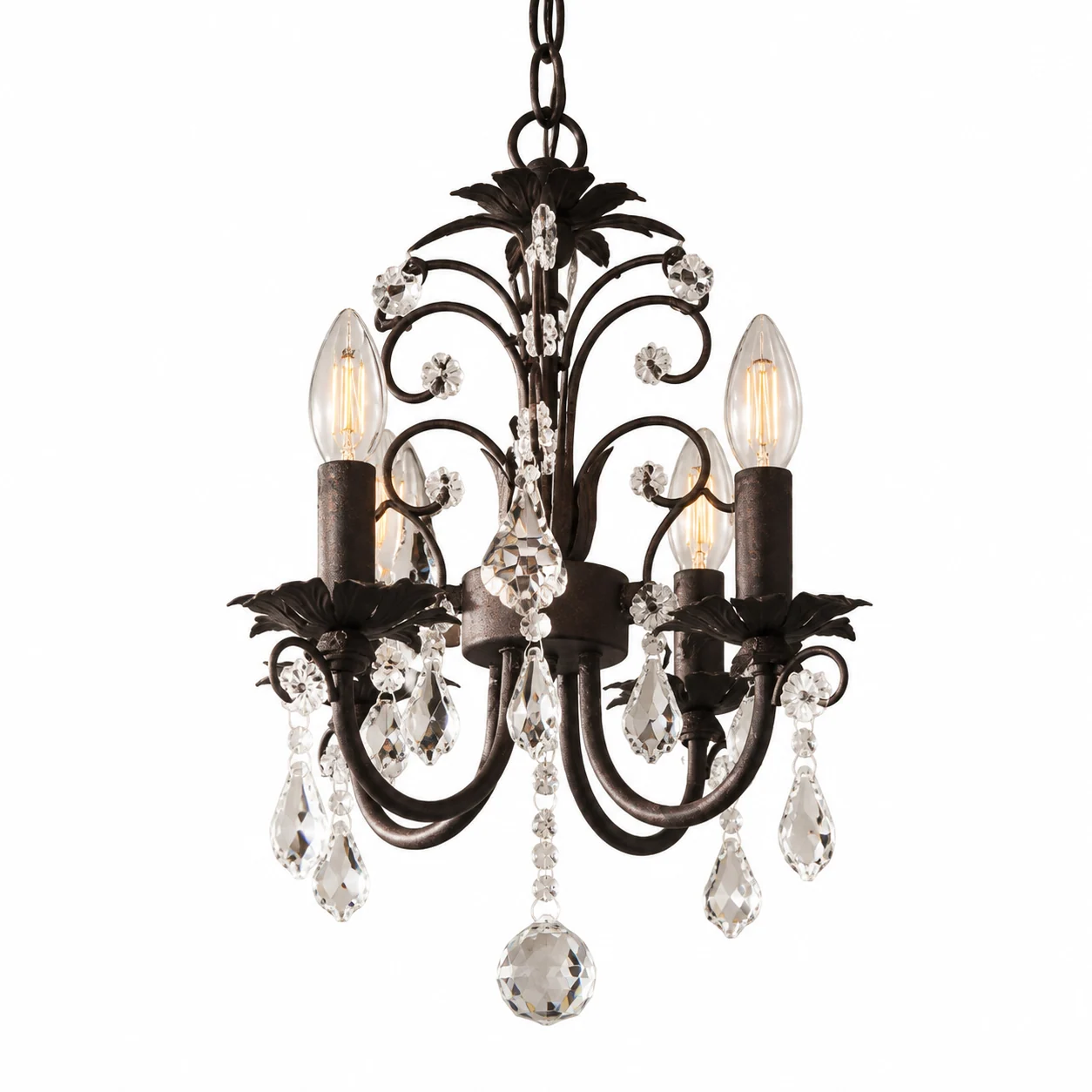 Amelia French Crystal Iron Chandelier — identity