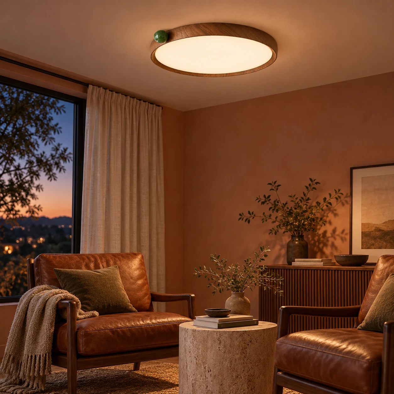 Clara ceiling light in a lounge reading corner
