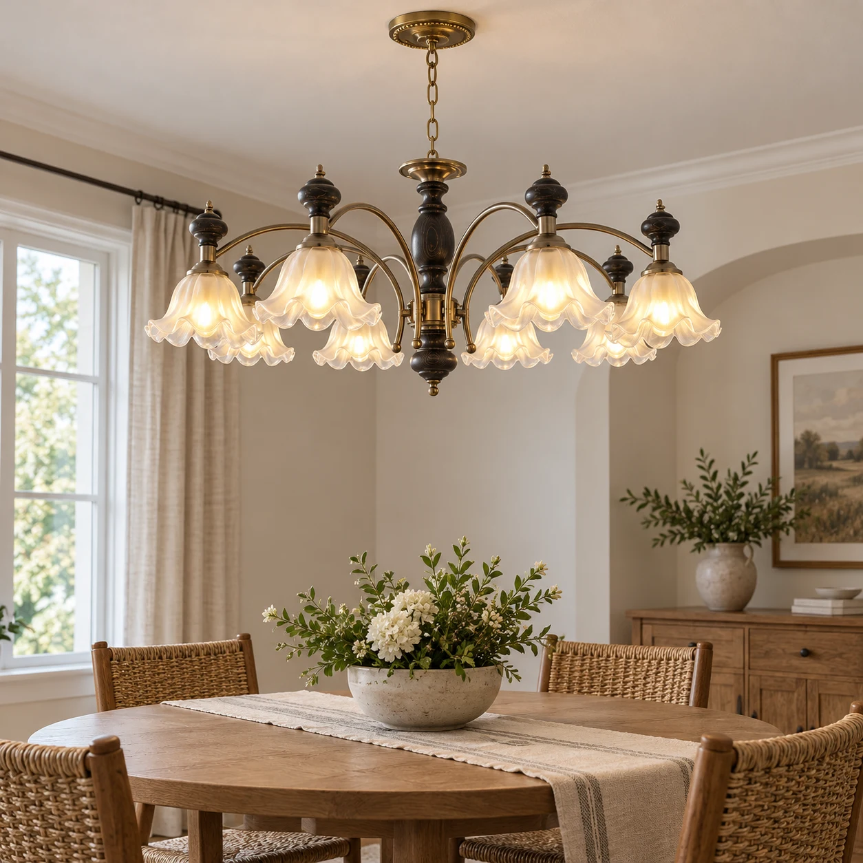 Elara Rustic Branch Wood Chandelier