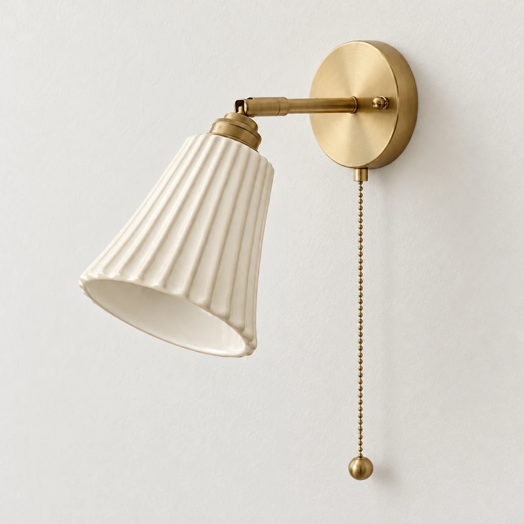 Elena Nordic Ribbed Copper Ceramic Wall Sconce product image 8