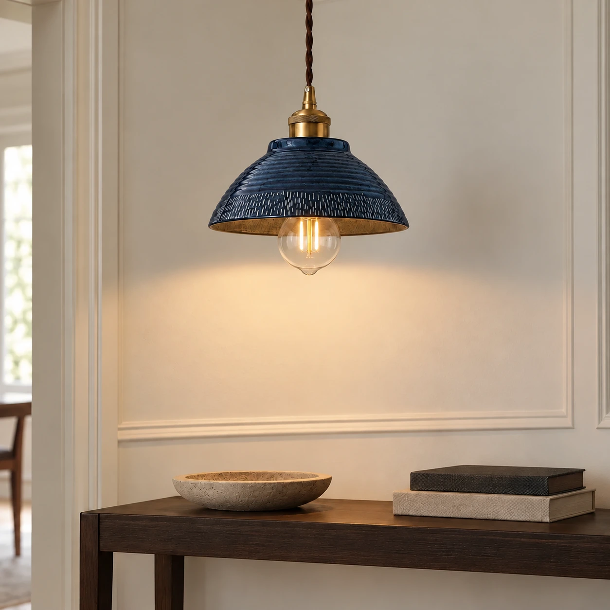 Mira pendants over a kitchen island