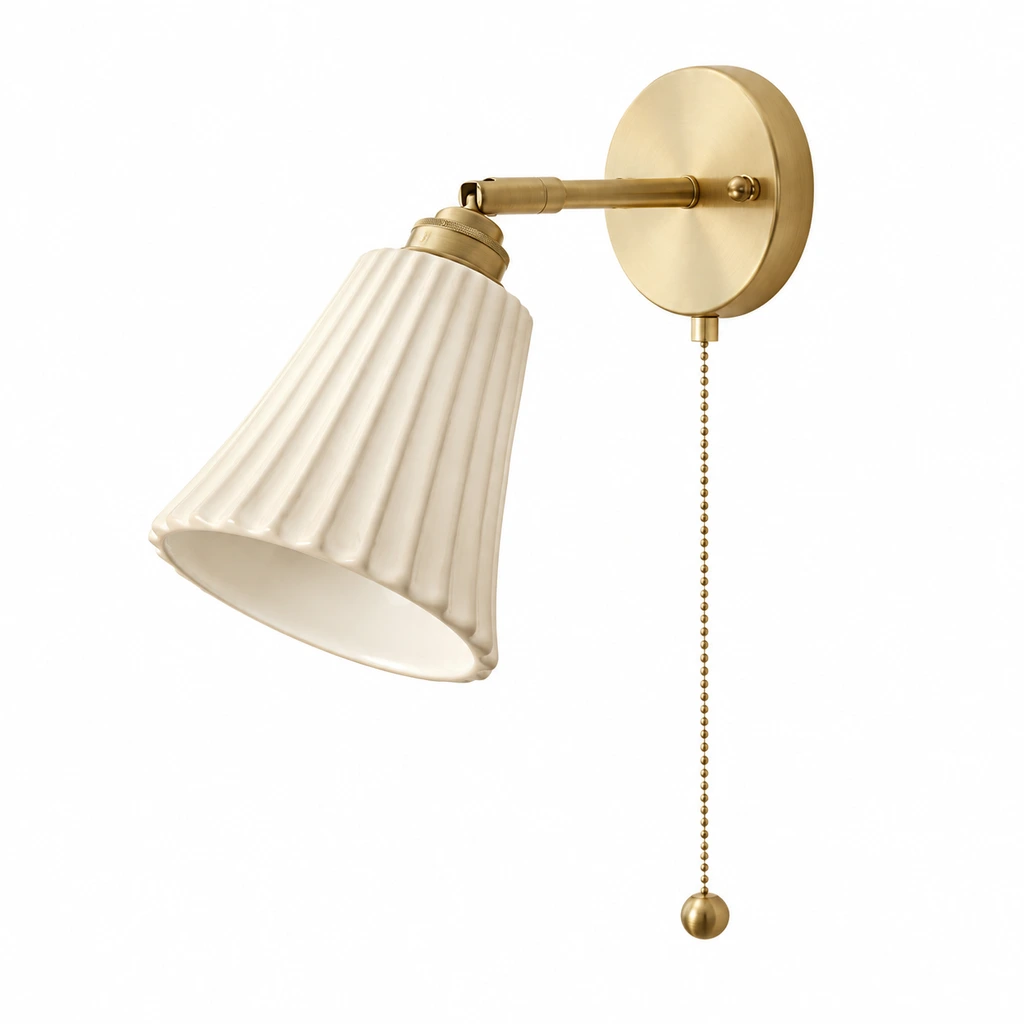 Elena Nordic Ribbed Copper Ceramic Wall Sconce product image 3