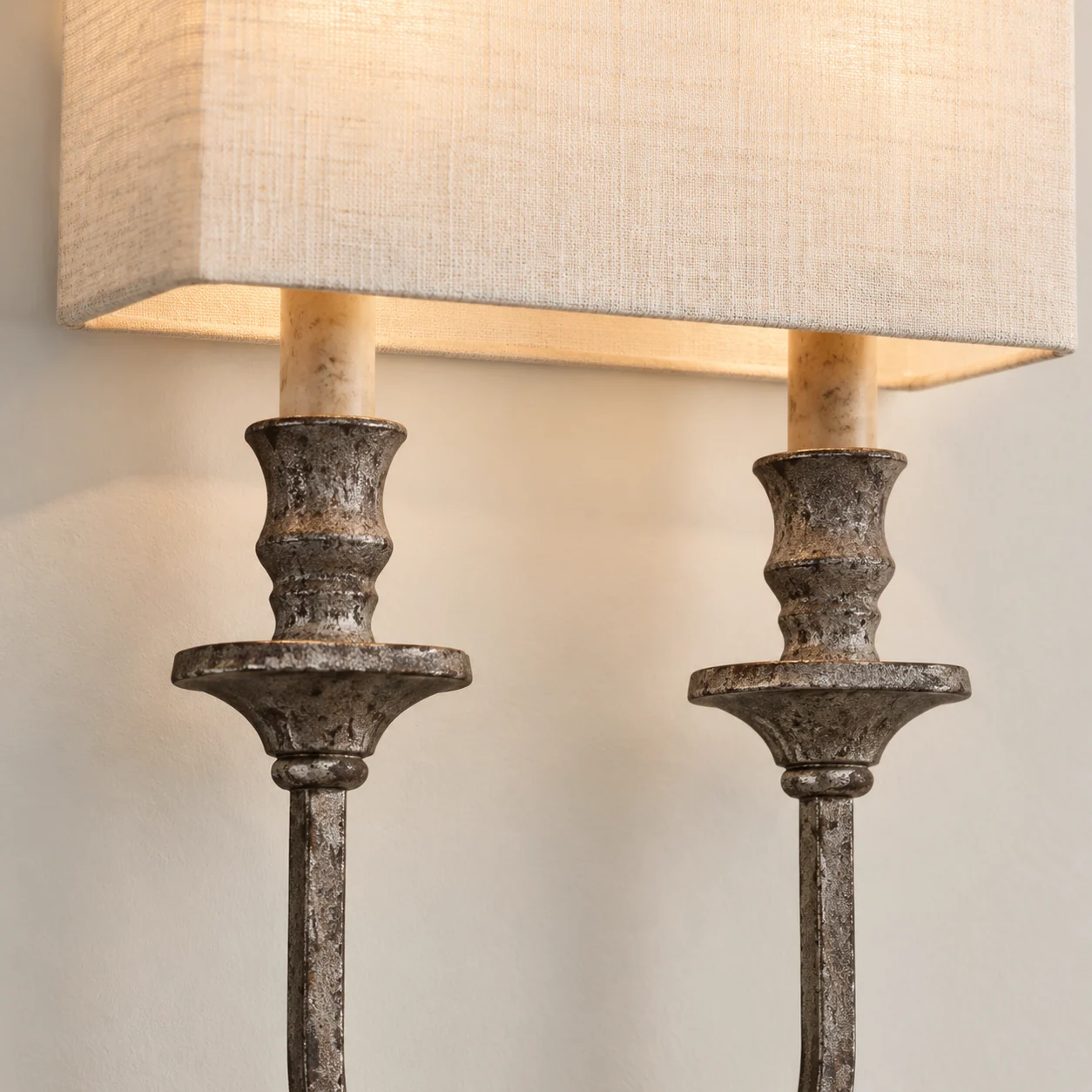 Maeve European 2-Light Iron Wall Sconce — detail