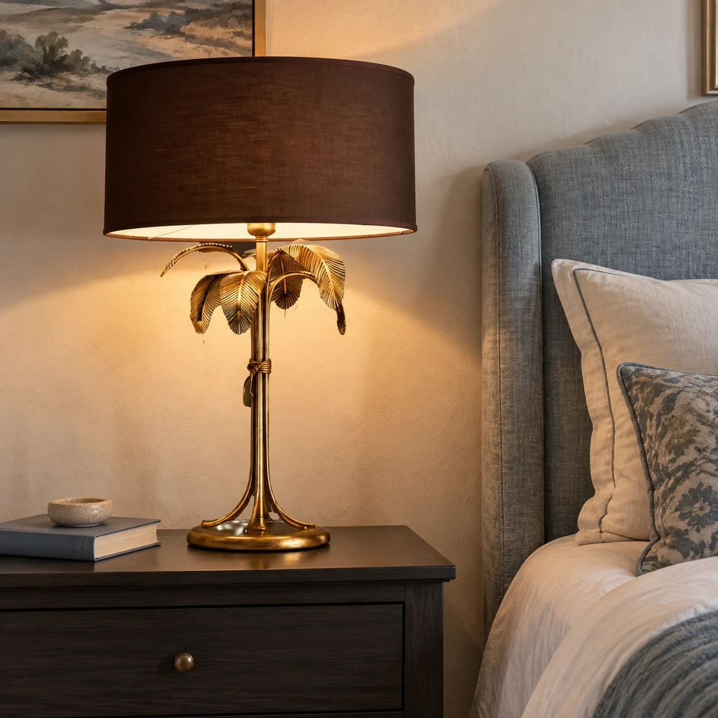Marina table lamp on a bedside chest