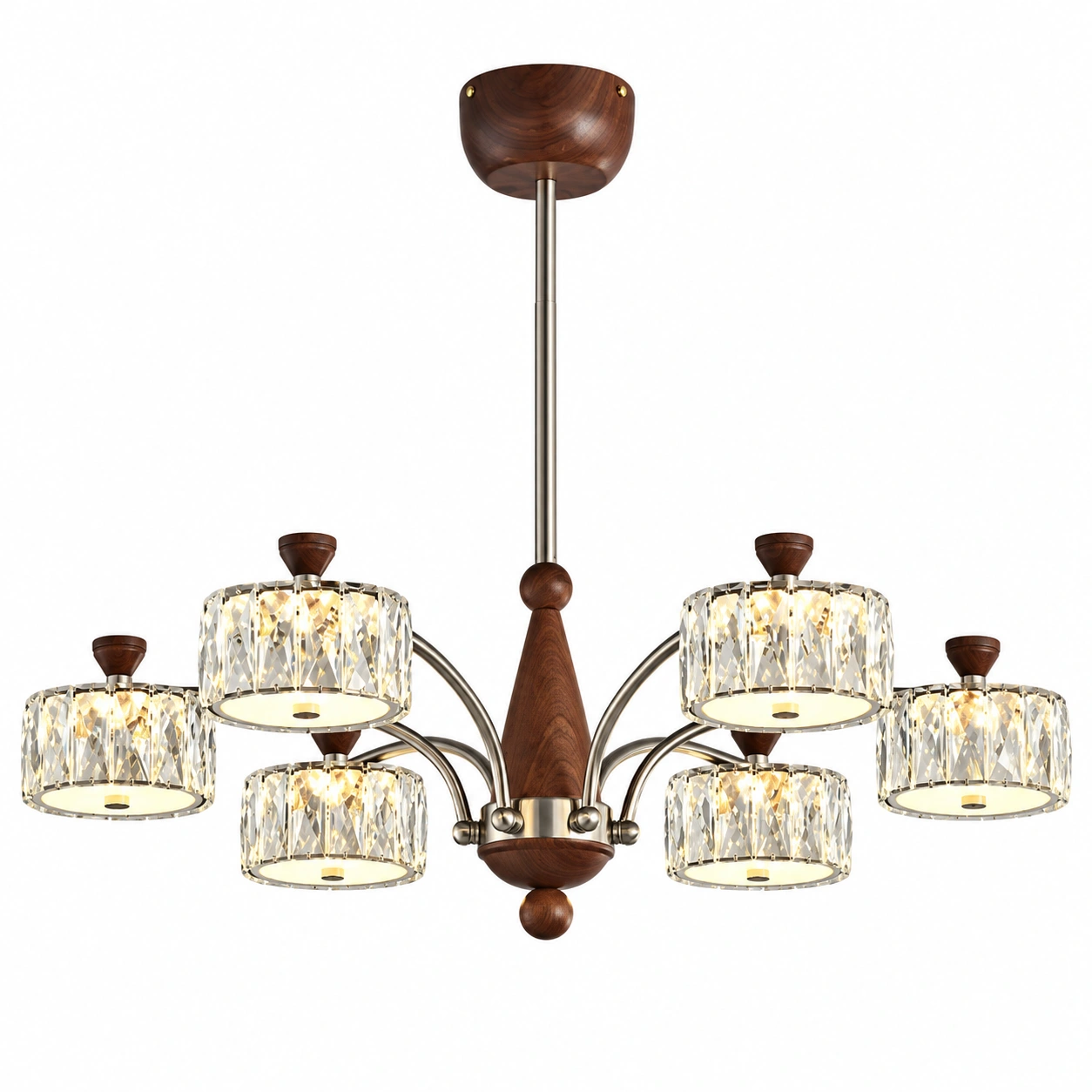 Six-light chandelier on white