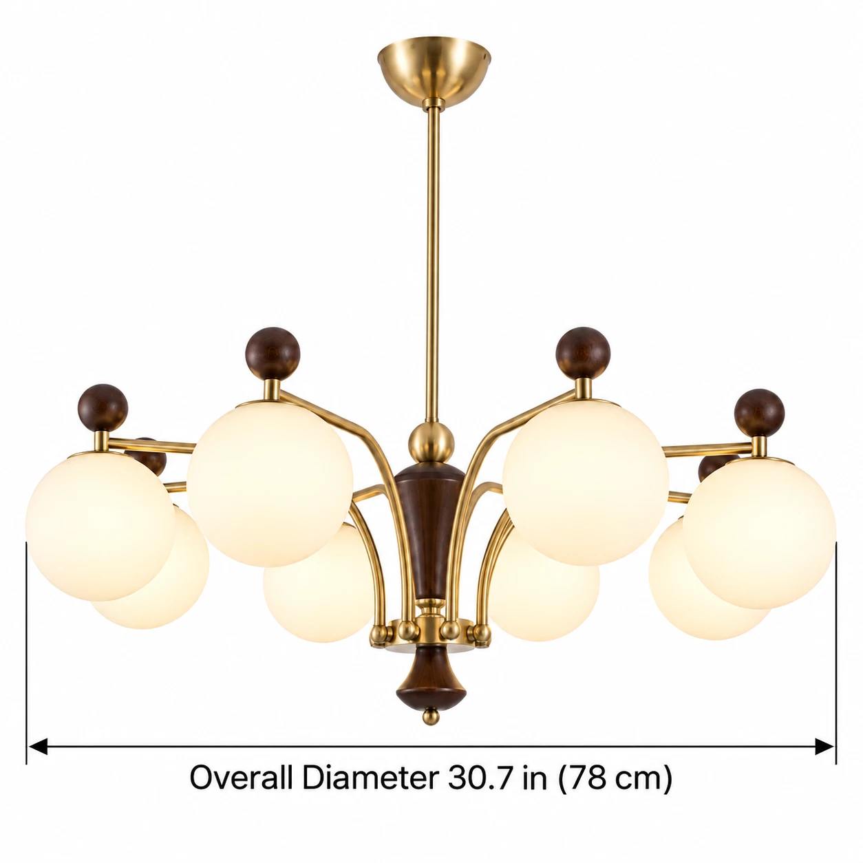 Julian chandelier overall diameter 30.7 in (78 cm)