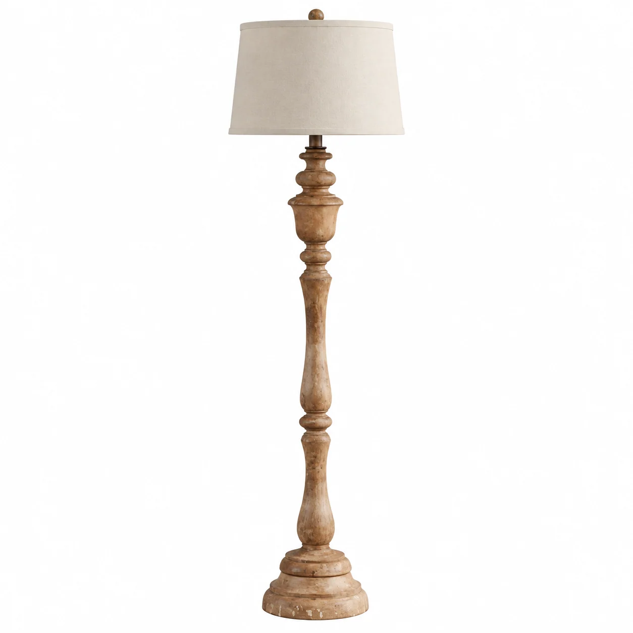 Lucia French Carved Wood Floor Lamp — identity