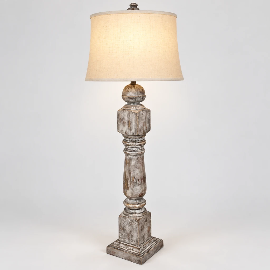 Alden table lamp illuminated in a neutral studio