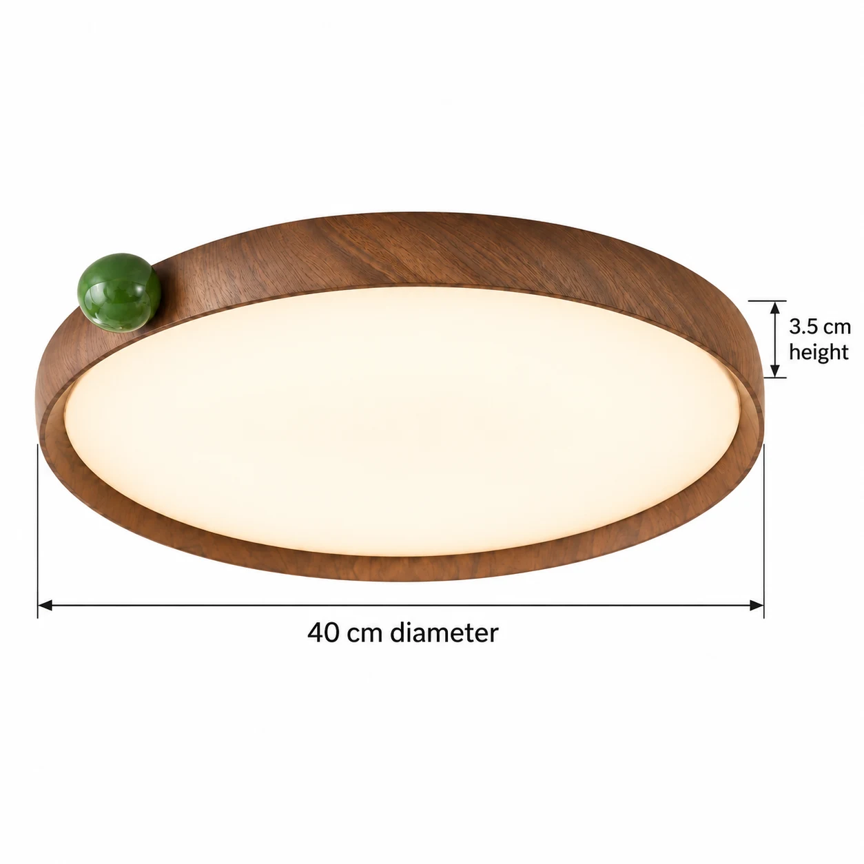 Dimensions: diameter 40 cm, height 3.5 cm