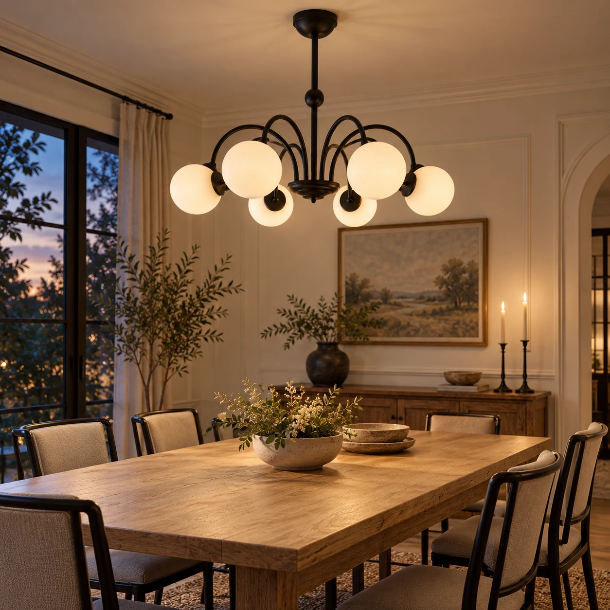 Mado chandelier over a dining table