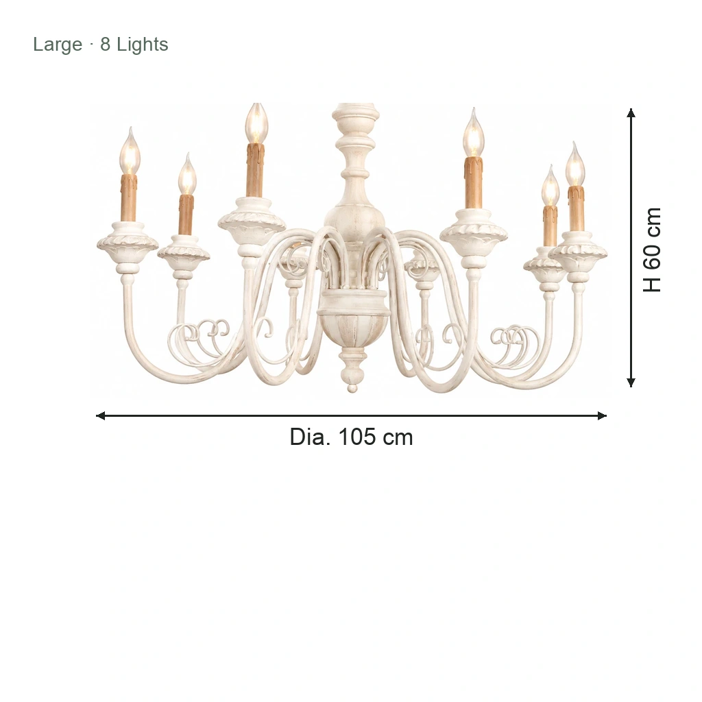 Elise chandelier large size: diameter 105 cm and height 60 cm