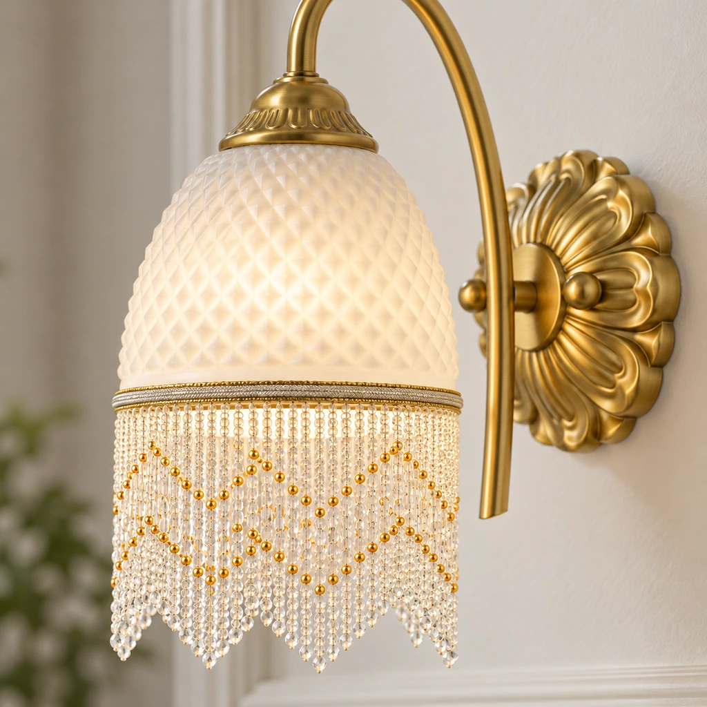 Mara Vintage Tassel Iron Glass Wall Sconce product image 10