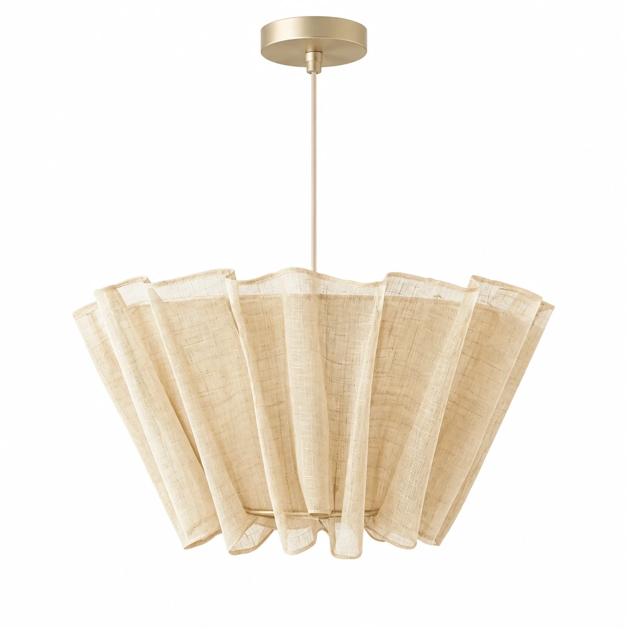Milo woven fabric pendant on a clean white background