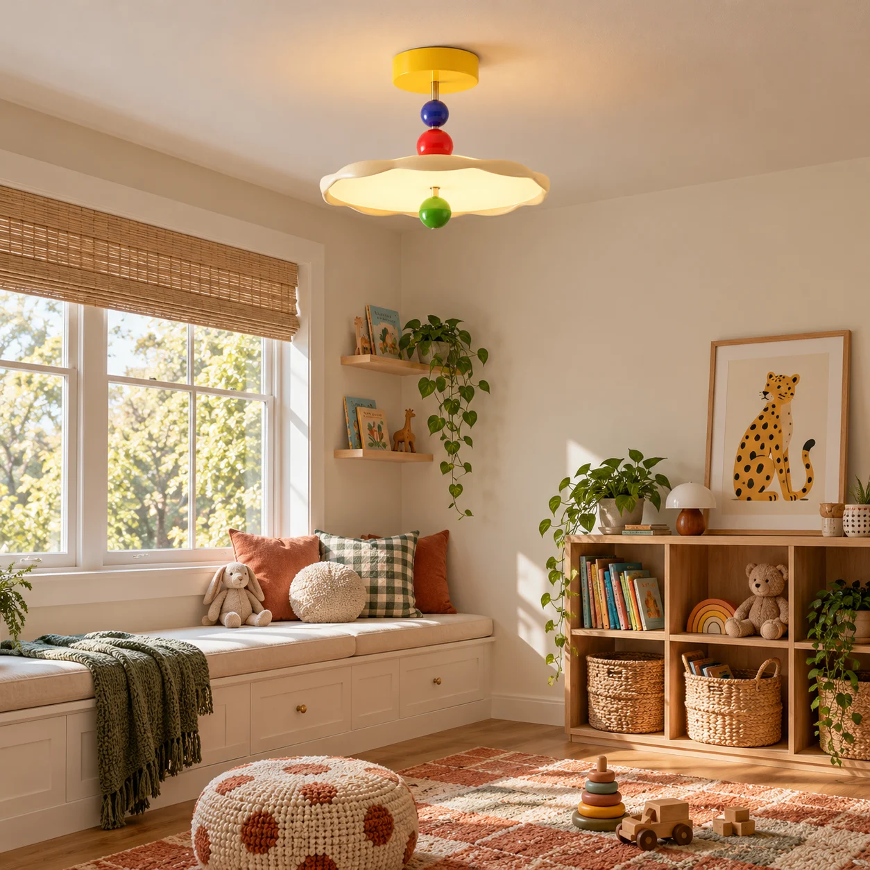Milo Memphis flush mount in a colorful play nook