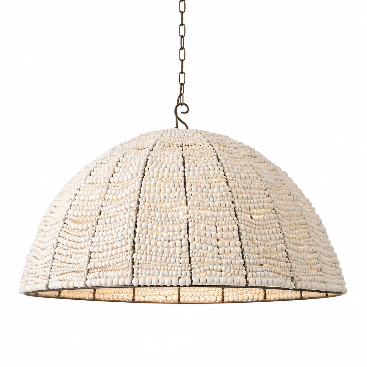 Vera Vintage Beaded Wood Chandelier — identity