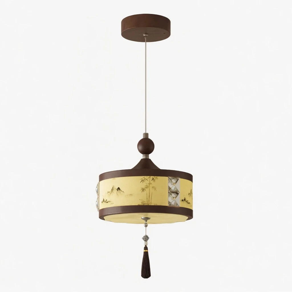 Lina cream-yellow mini pendant on white