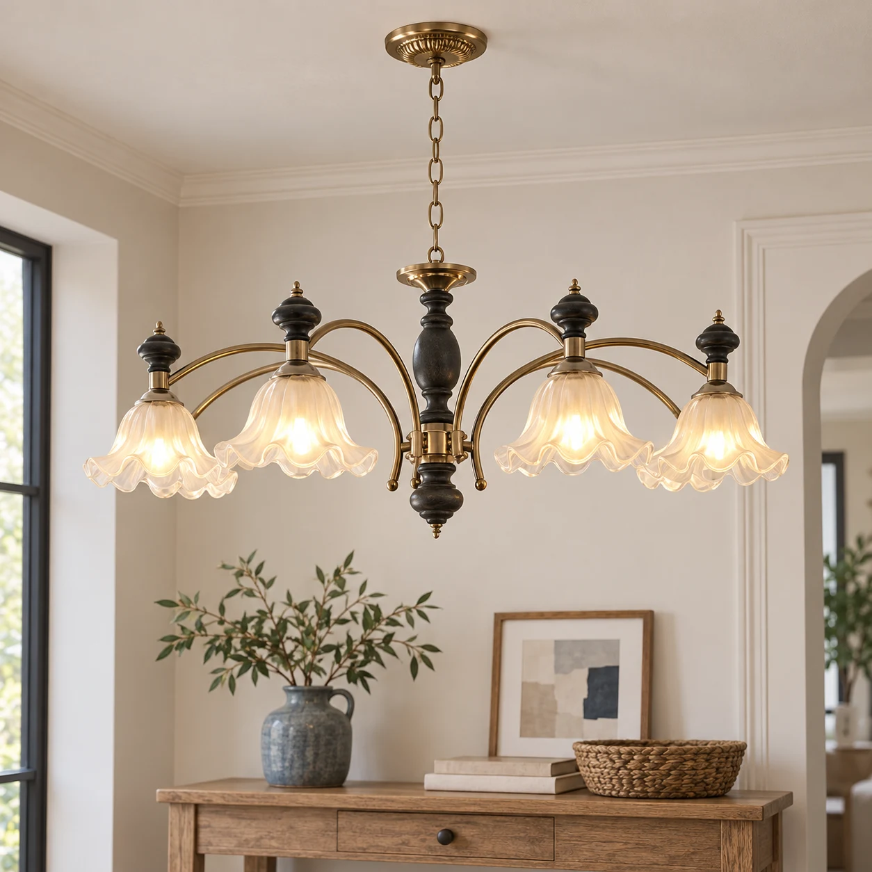 Elara Rustic Branch Wood Chandelier