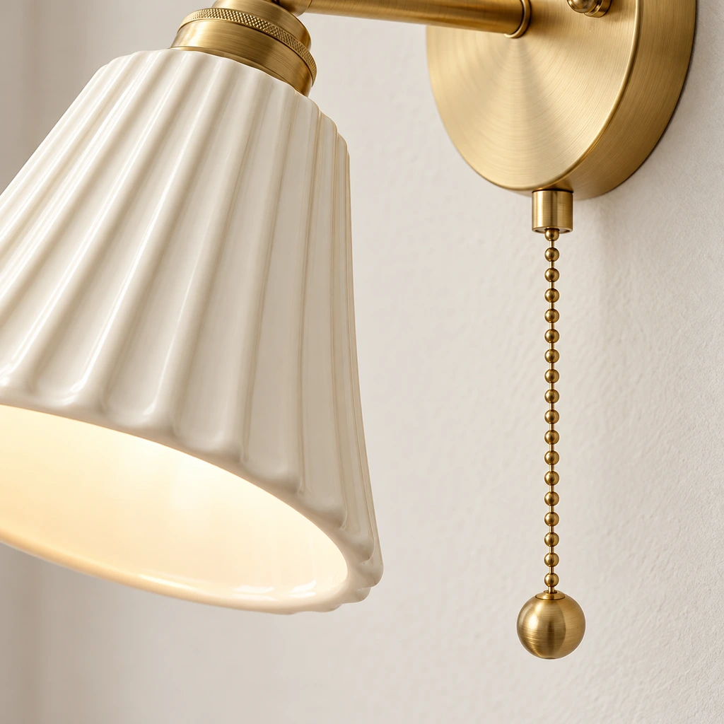 Elena Nordic Ribbed Copper Ceramic Wall Sconce product image 12