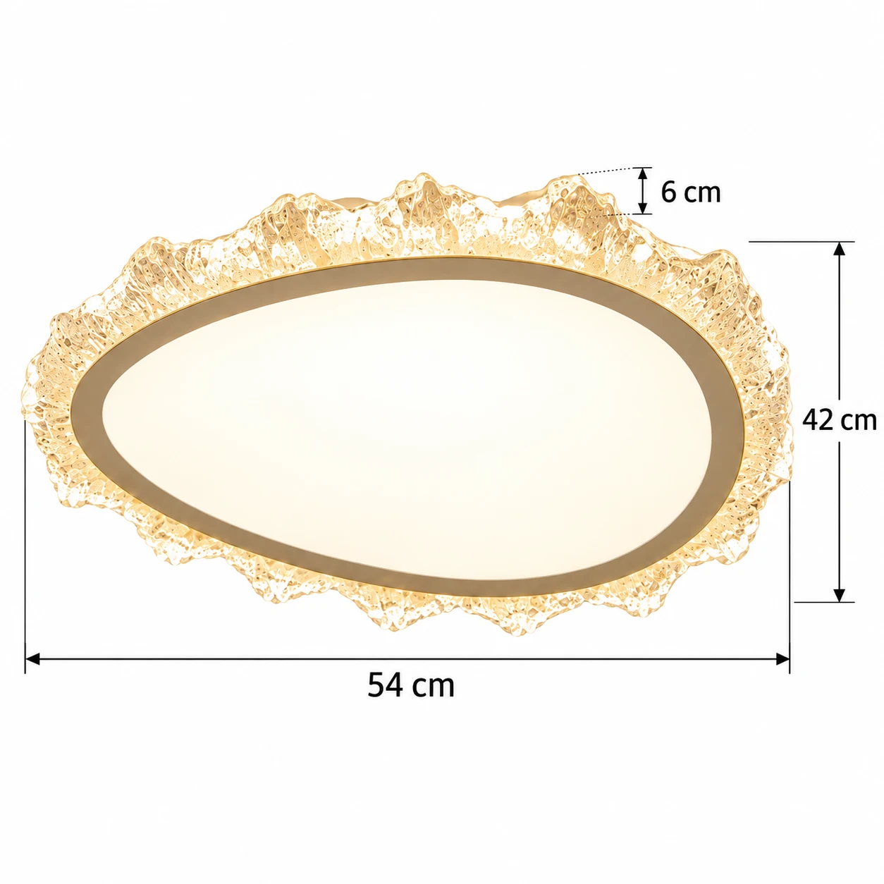 Dimension diagram length 54 cm width 42 cm height 6 cm