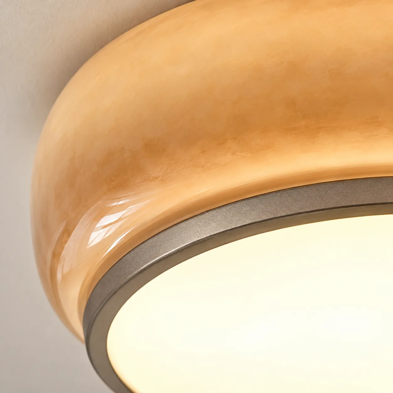Milk coffee glass detail
