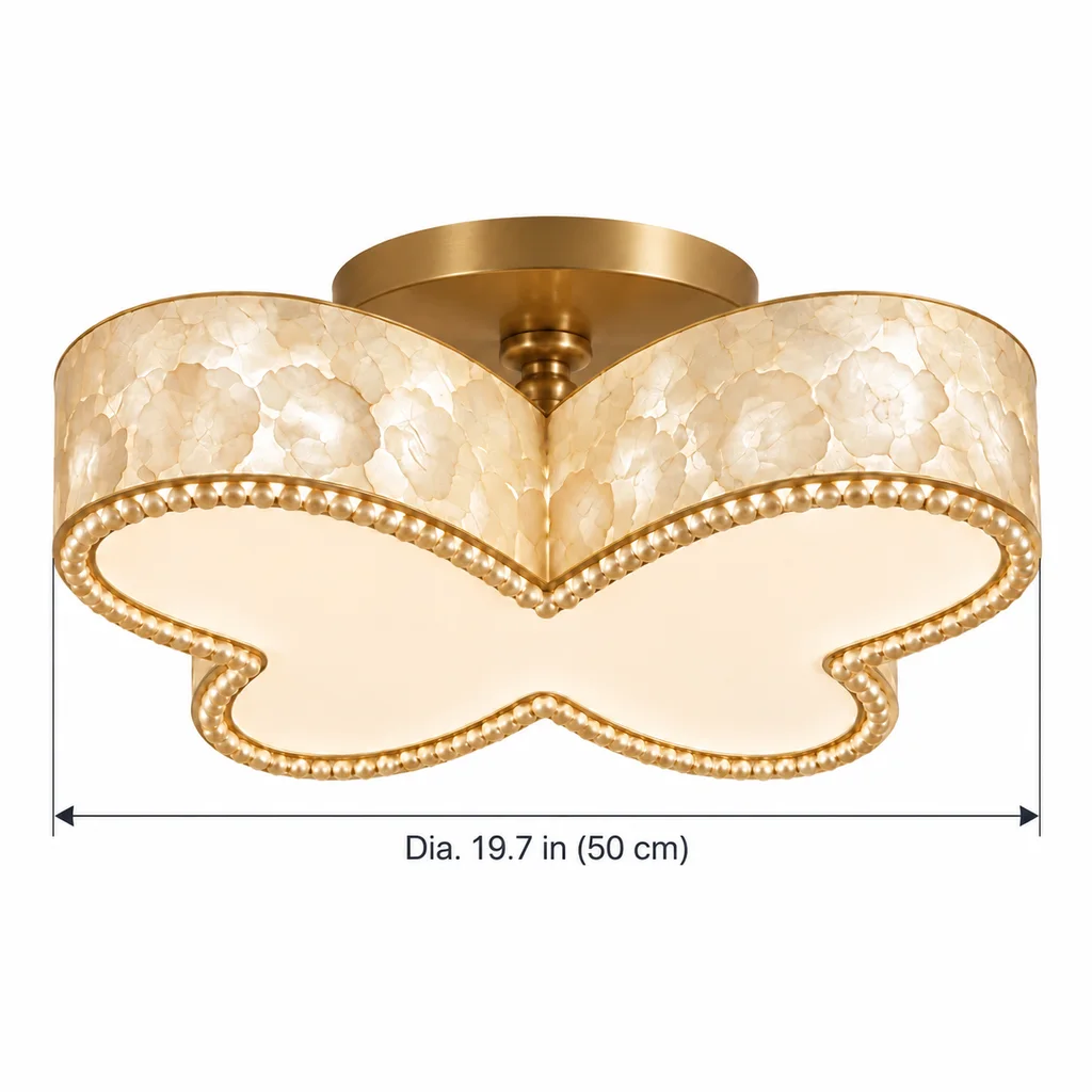 Butterfly shell flush mount diameter 19.7 in (50 cm)