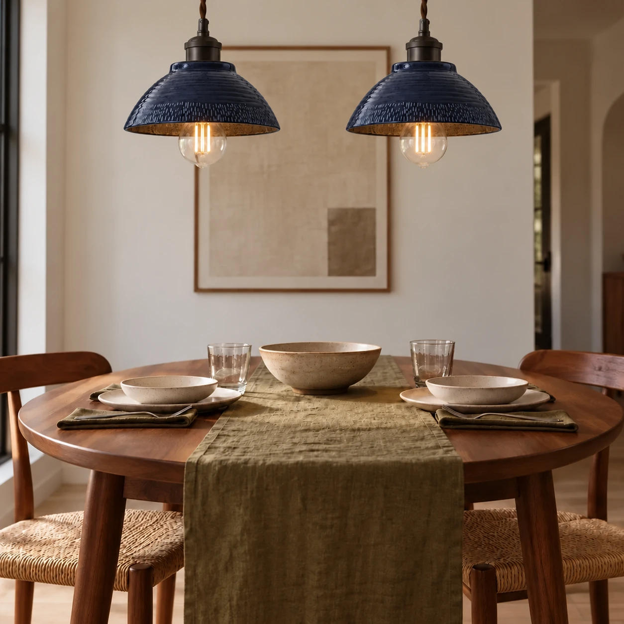 Mira pendant over a dining table
