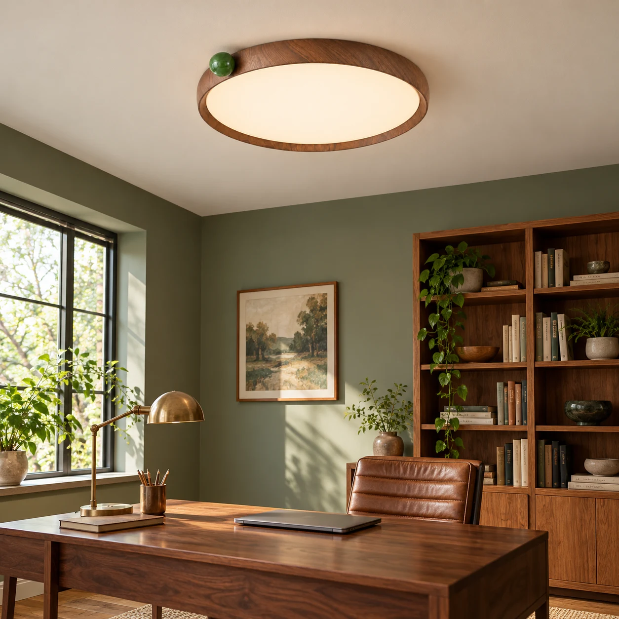 Clara ceiling light in a study workspace