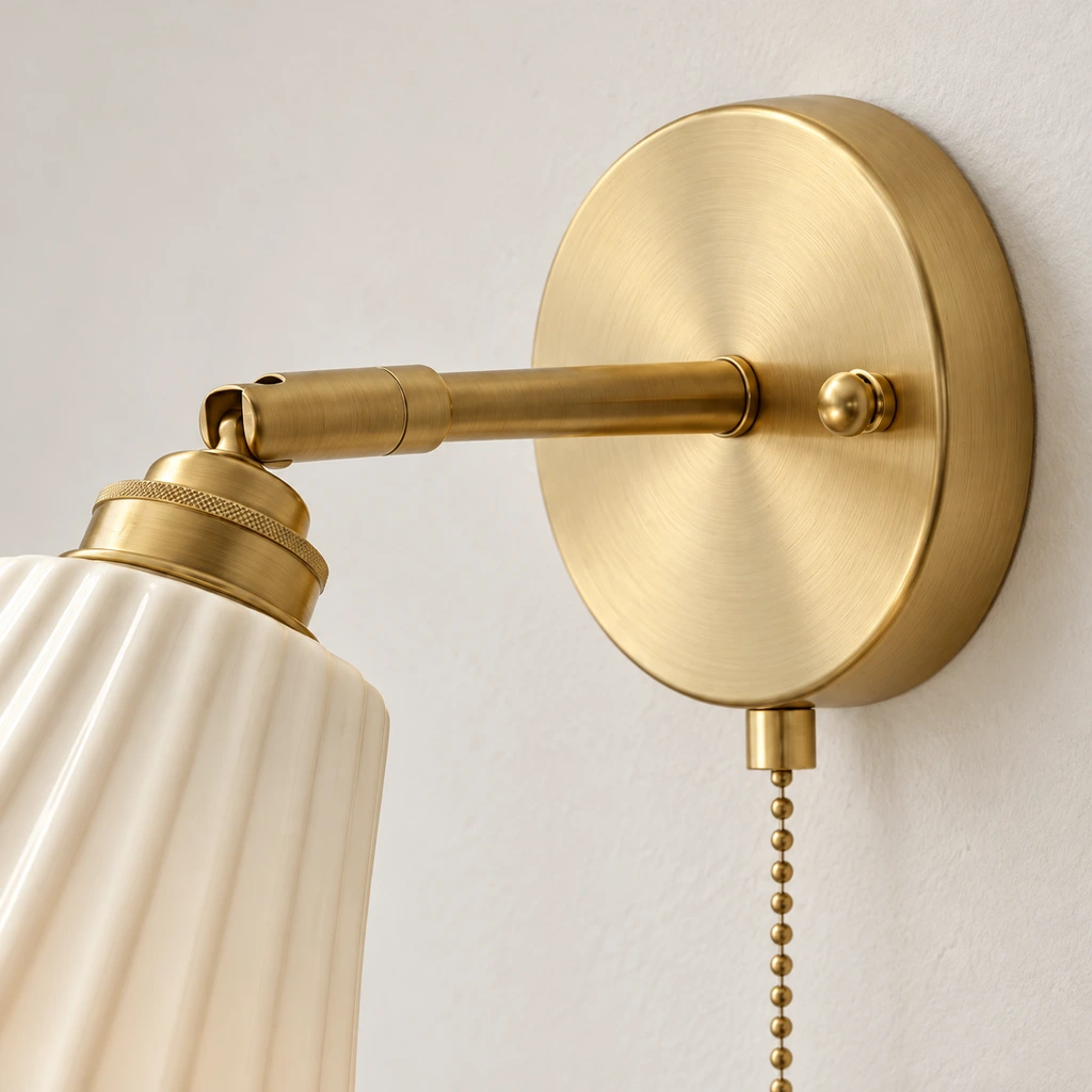 Elena Nordic Ribbed Copper Ceramic Wall Sconce product image 11