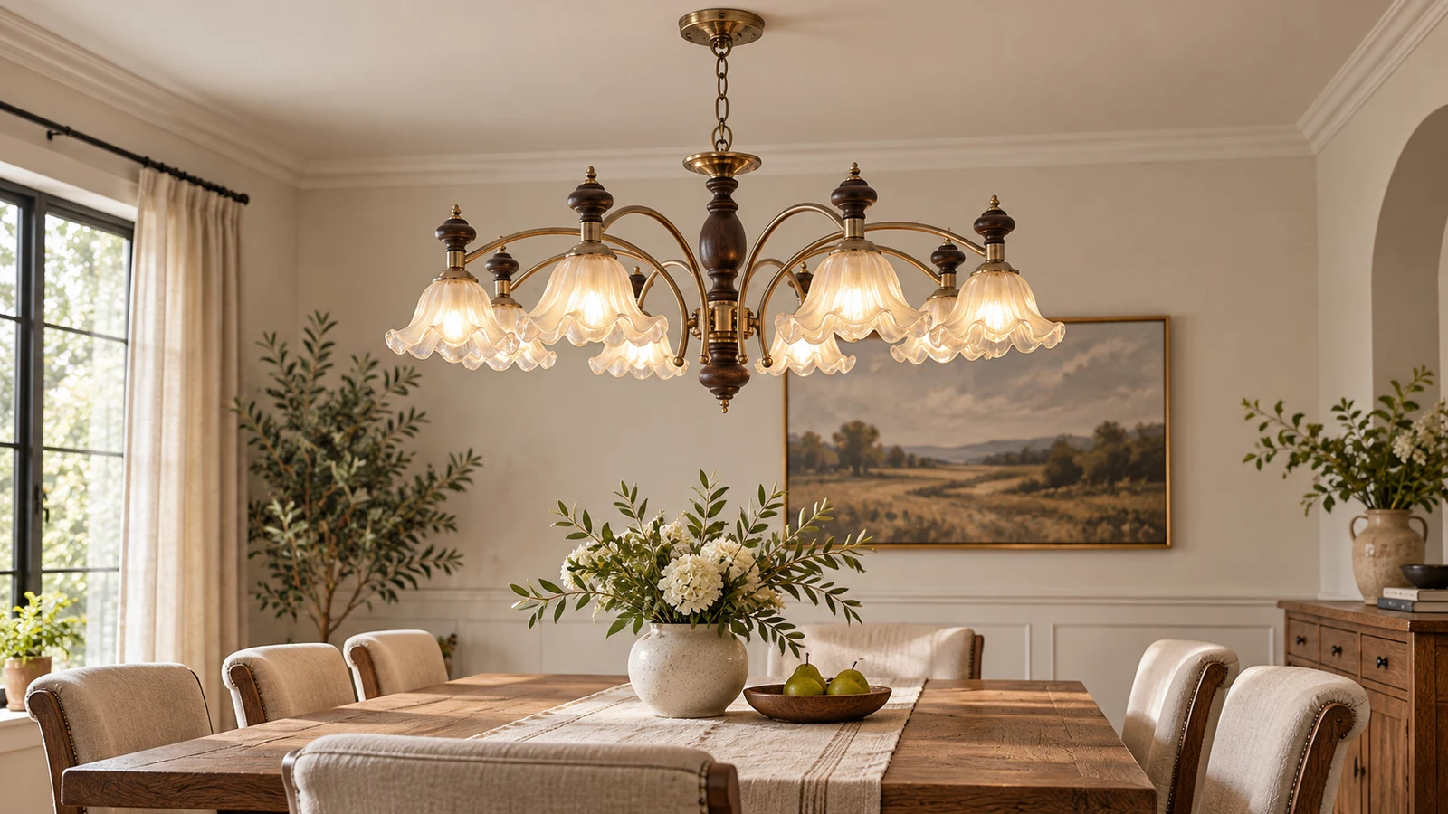 Elara Rustic Branch Wood Chandelier