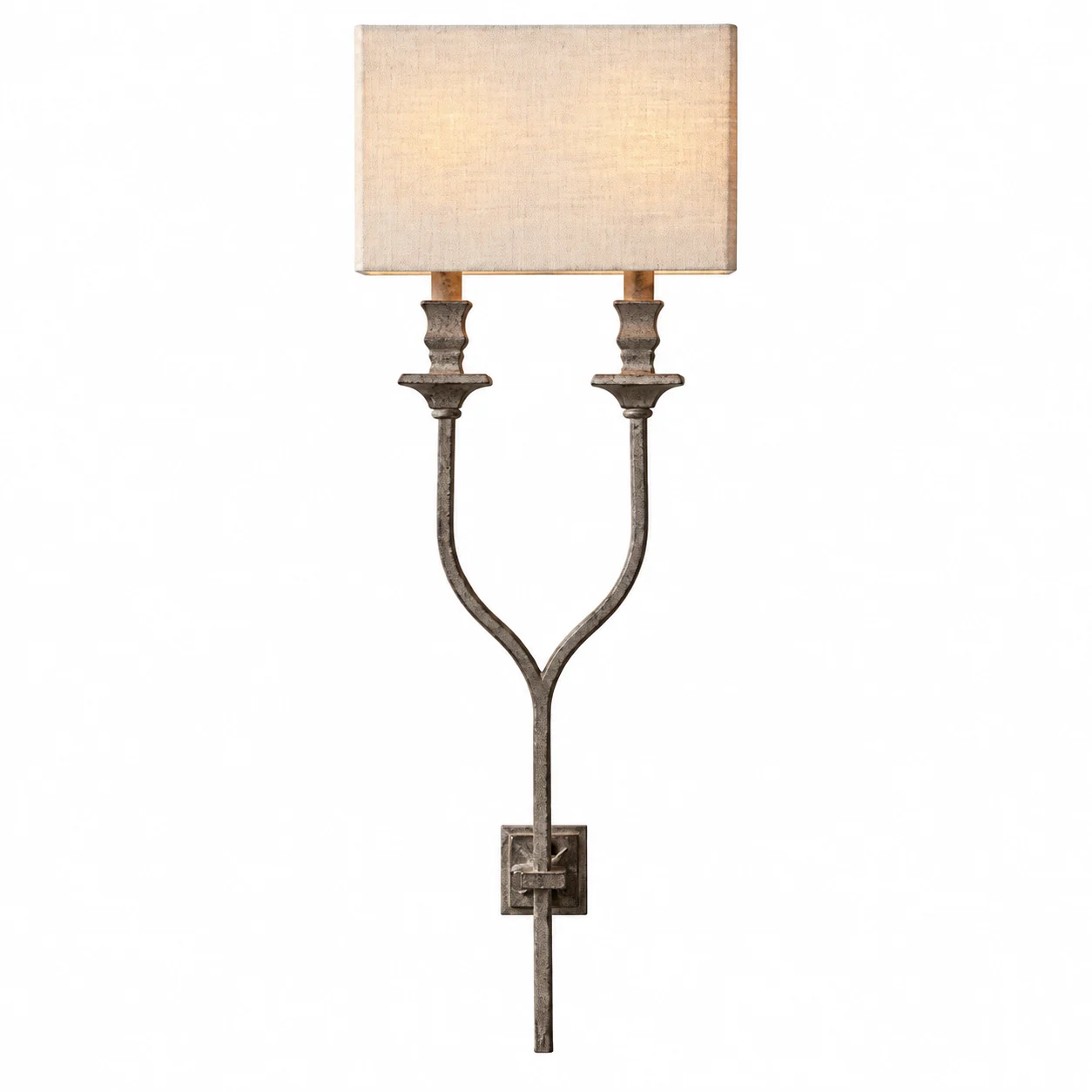 Maeve European 2-Light Iron Wall Sconce — identity
