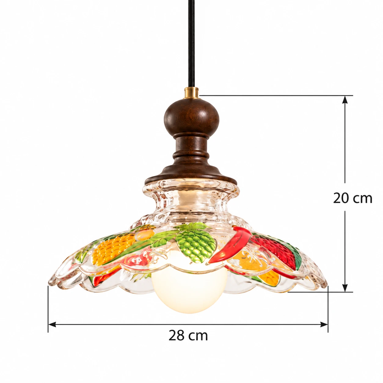 Pendant light dimensions diameter 28 cm and height 20 cm