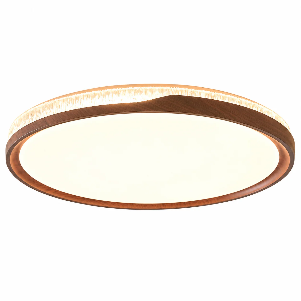 Sienna vintage round flush mount ceiling light on white background