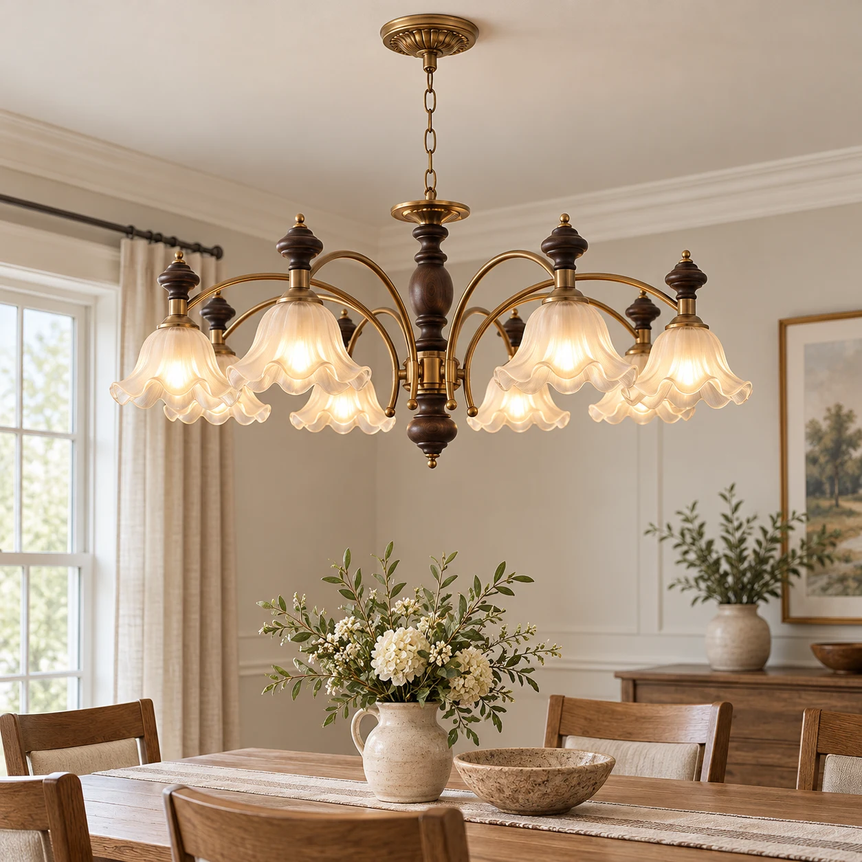 Elara Rustic Branch Wood Chandelier
