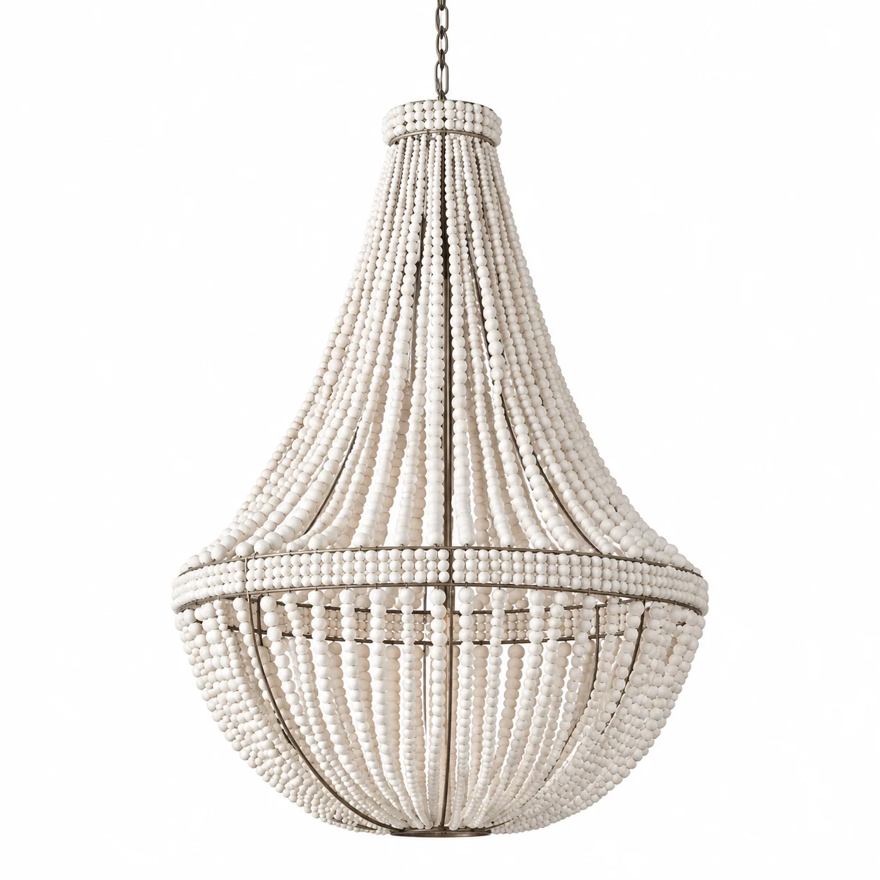 Vera Vintage Beaded Wood Chandelier — identity