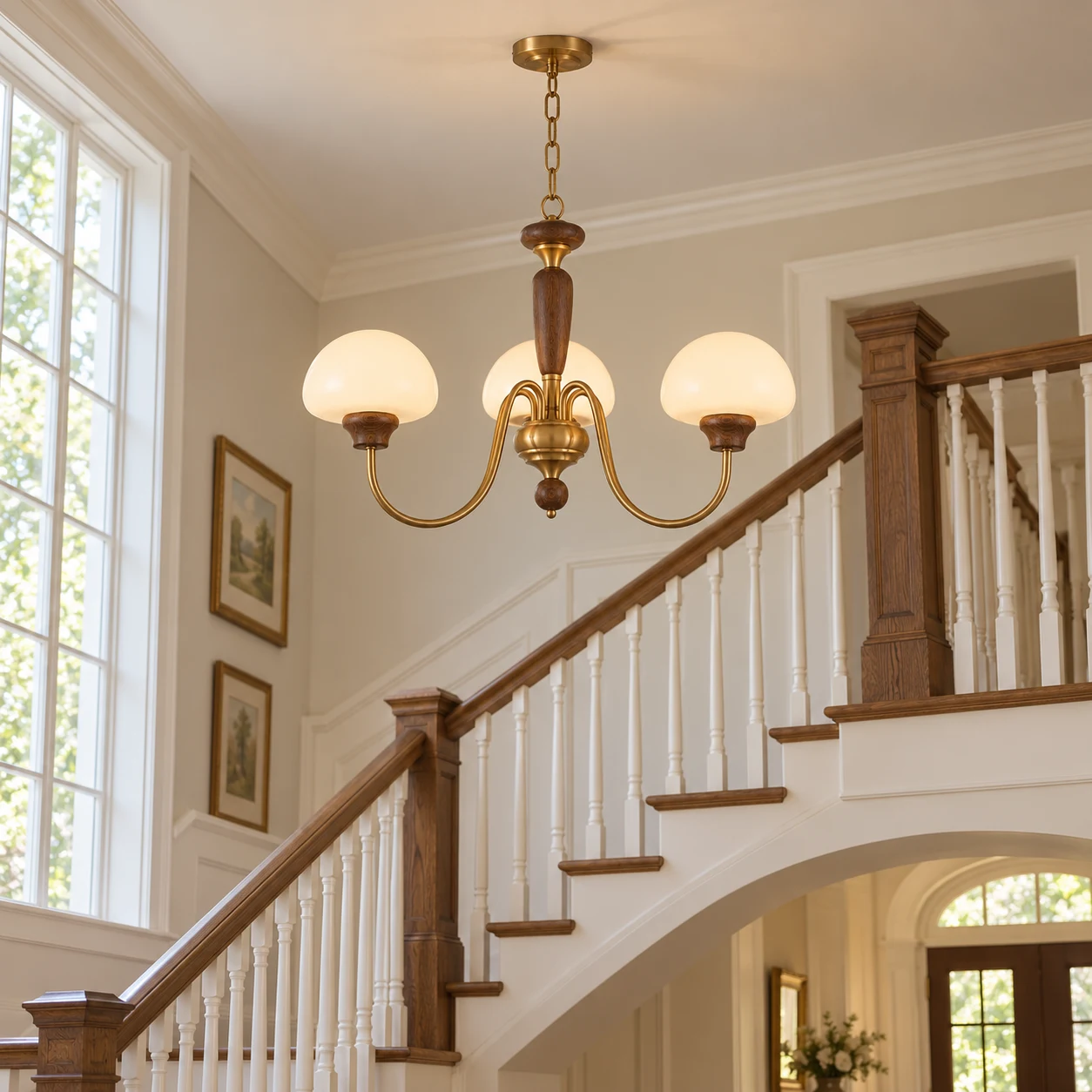 Adeline chandelier in a stair void