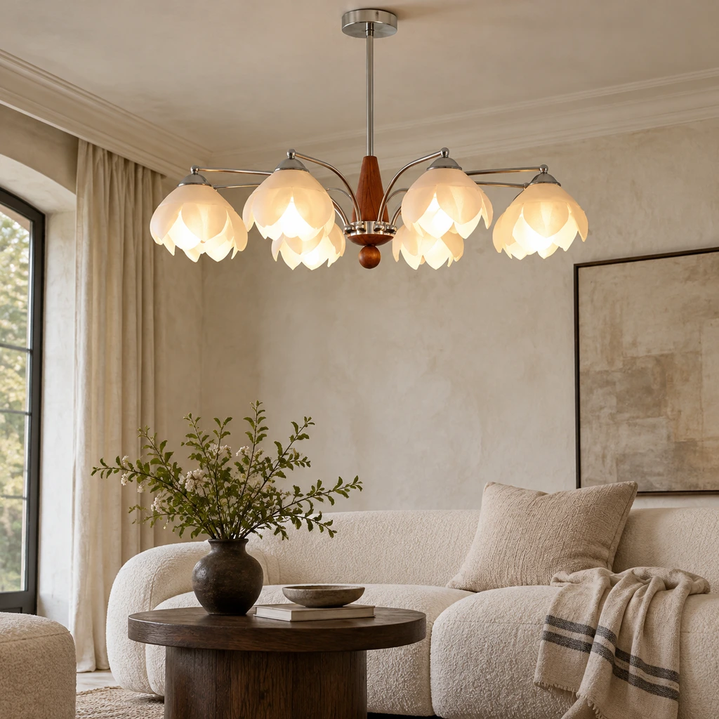 Amelia chandelier in a boutique lounge